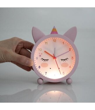 TOPModel Ylvi wekker roze – Unicorn met licht en alarm, geluidloos