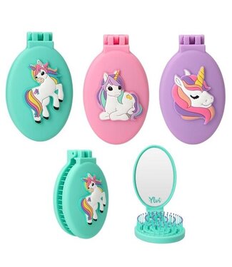 TOPModel Ylvi - Unicorn klapborstel met spiegel