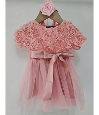 My Sweet Roses Dress - Roze (Met haarband)