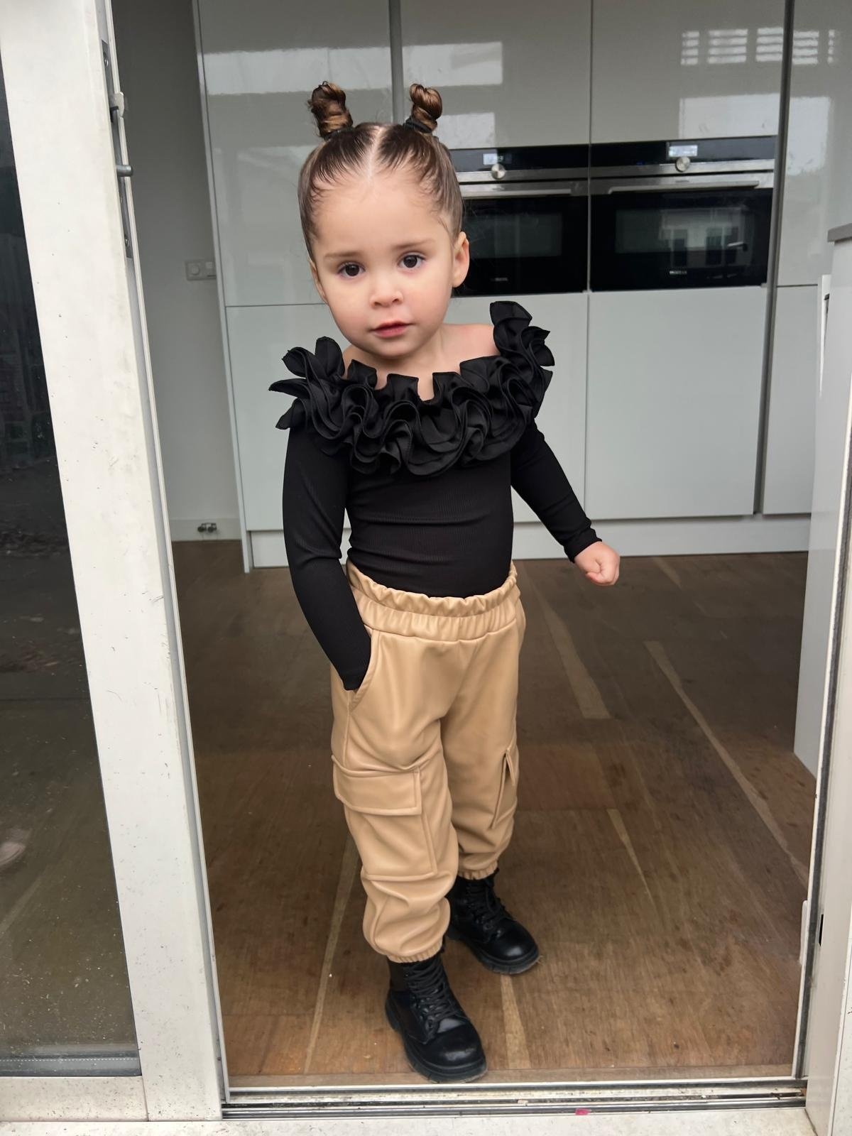 Body Met Ruches - Zwart