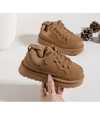 Furry Sneakers (Unisex) - Camel