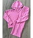 Comfy Hoodie Flared Set - Roze