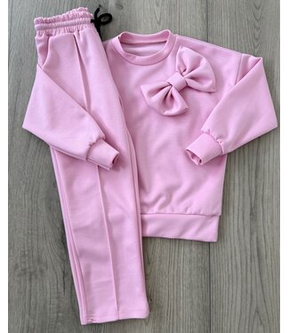 Chilled Bow Joggingset - Roze
