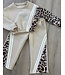 Flared Set met leopard print - Beige