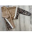 Flared Set met leopard print - Camel