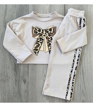 2-delige FLared Set - Leopard/Beige