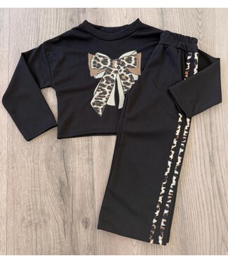 2-delige FLared Set - Leopard/Zwart