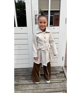 Italian Bow Trenchcoat - Beige