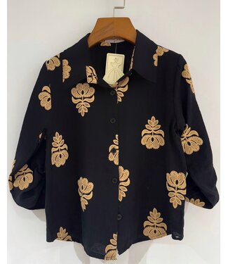 Sierlijke Blouse - Zwart