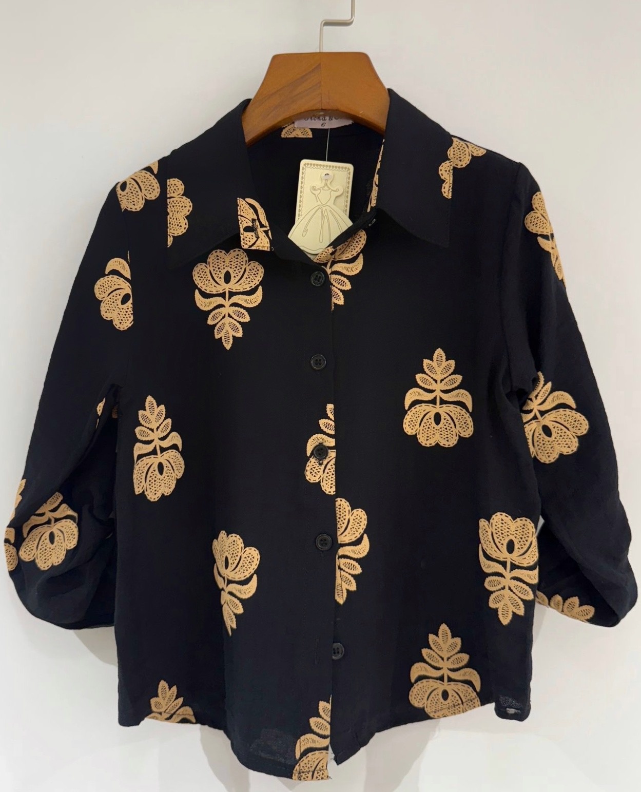 Sierlijke Blouse - Zwart