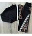 Flared Set met leopard print - Zwart