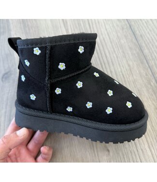 Flower boots - Zwart