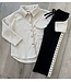 Blouse met hartjes knopen - Beige