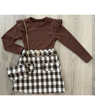 Sweet Dress met tasje - Marron