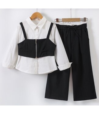 Basic Gilet Set - Zwart