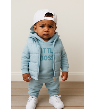 Little Boss Set & Bodywarmer - Blauw (Verzenddatum 30 okt)