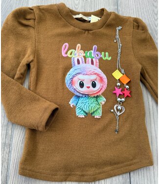Labubu Longsleeve (Met ketting) - Camel/Oker