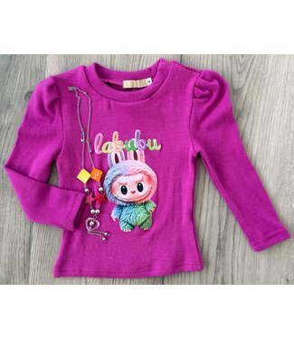Labubu Longsleeve (Met ketting) - Roze/Paars