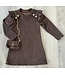 Button Dress met tasje - Marron