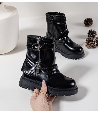Zipped Boots - Zwart