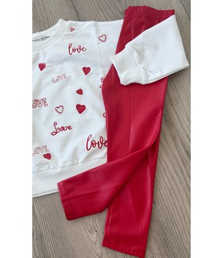 Leatherlook Legging - Rood