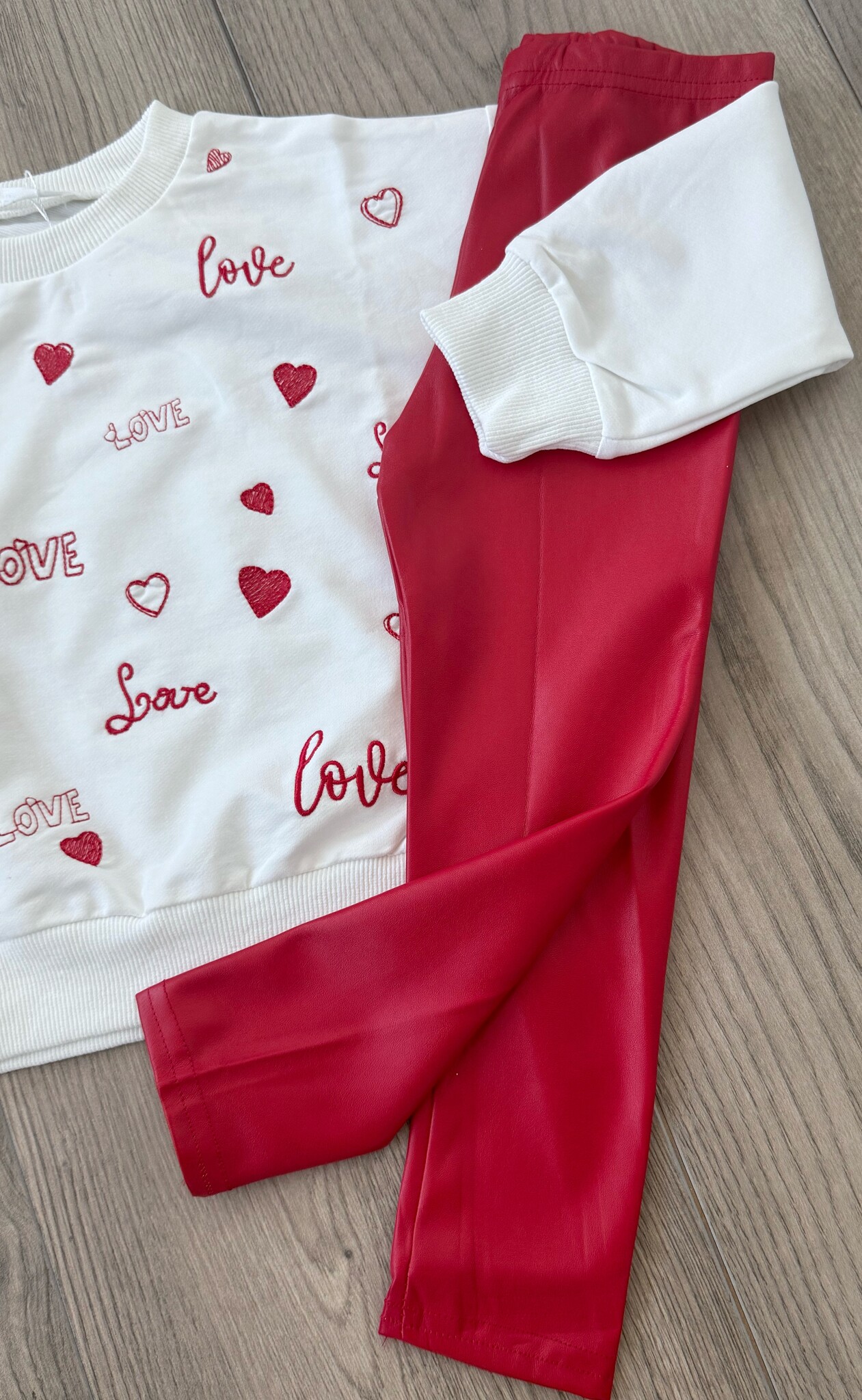 Leatherlook Legging - Rood