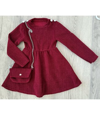 Cutest Dress (Met Tasje) - Bordeaux