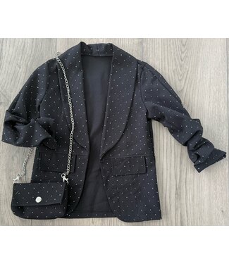 Sparkle Blazer (Met Tasje) - Zwart