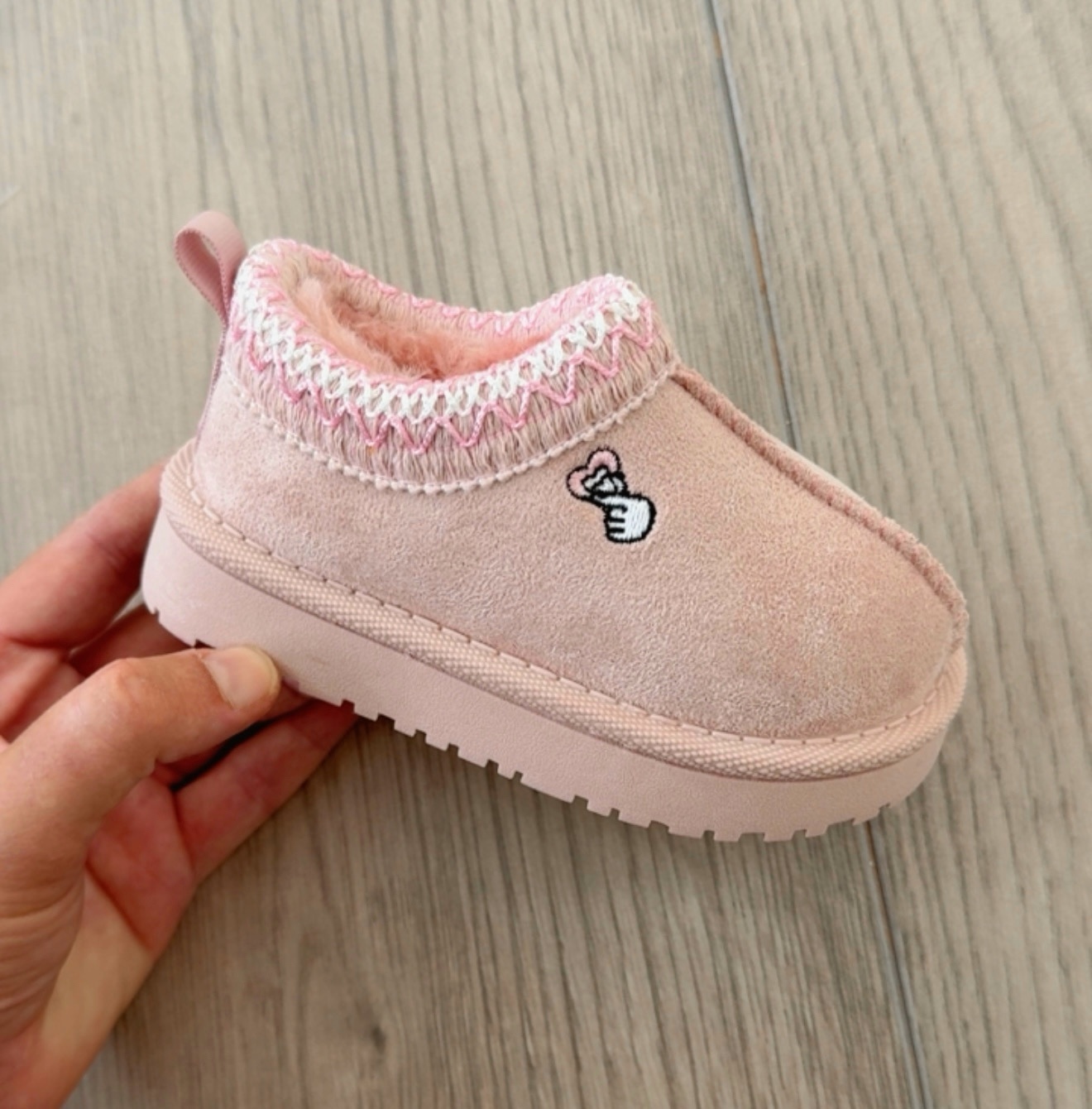 Furry sliders - Roze