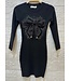Dress with a bow - Zwart