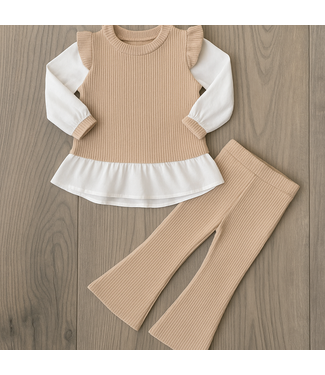 Spencer & Flared Set - Beige