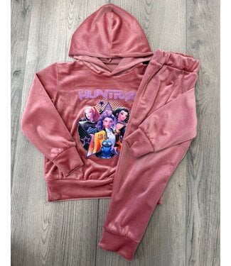 Draakjes en Boefjes K-Pop Demon Hunters Velvet Set - Oud Roze