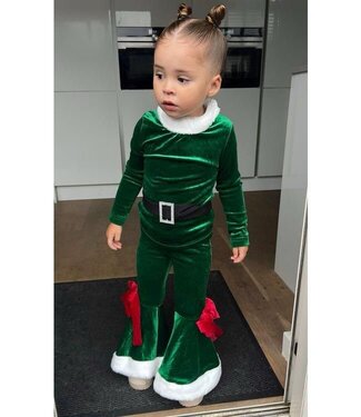 Draakjes en Boefjes Christmas set met kerstmuts - Groen