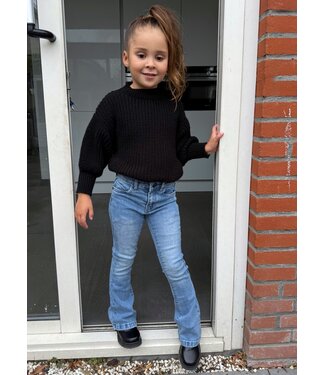 No Way Monday Denim Flared Broek  - Blauw