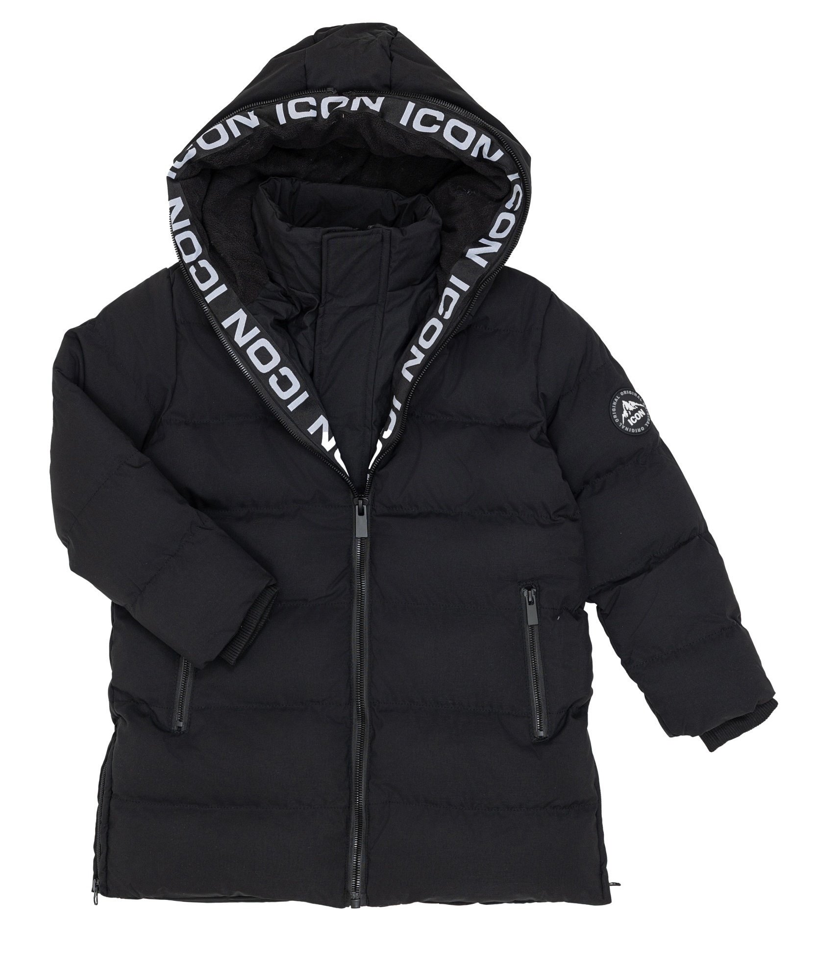 ICON Winterjas met fleecevoering – Zwart