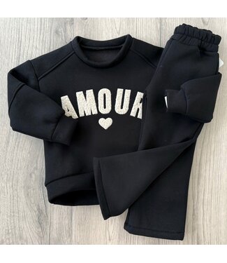 Amour Jogging set - Zwart