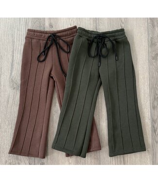 Basic Flared Jogger - Marron