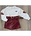 Leatherlook broekrokje - Bordeaux