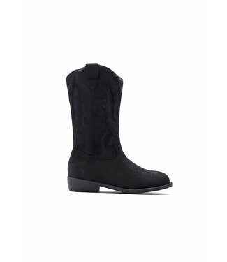 Suede Cowboy Boots - Zwart