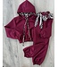 Sparkle Leopard Joggingset - Bordeaux