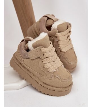 Furry Sneakers (Unisex) - Beige
