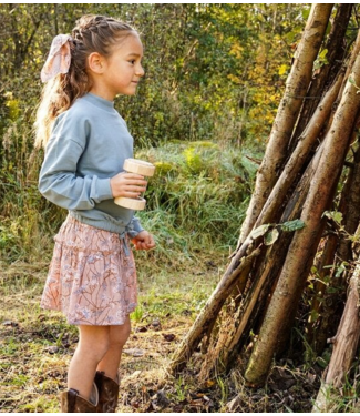 Koko Noko Broek Rokje - Beige met Bloemen en Ruffles
