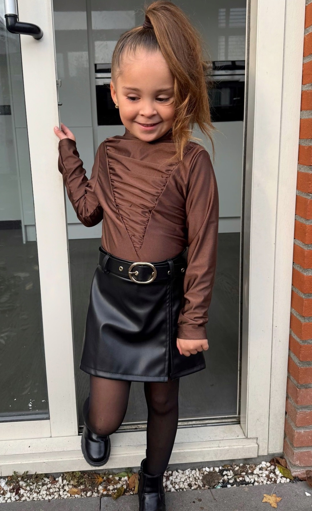 Zijden Body - Marron