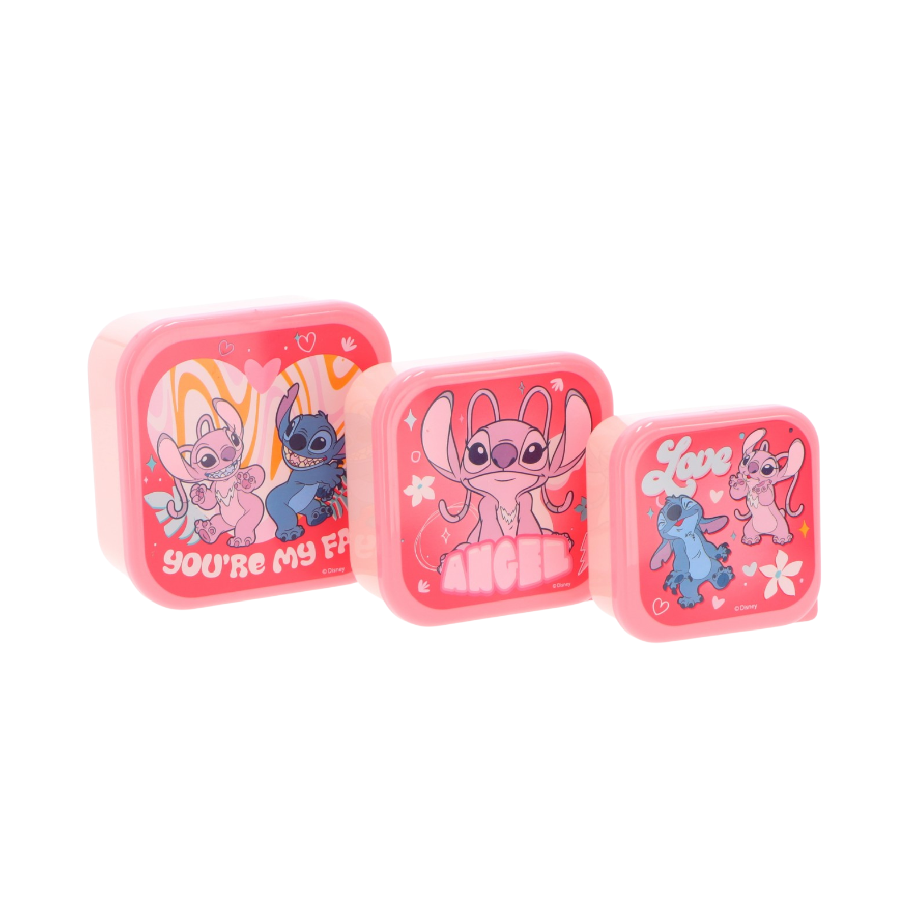 Stitch 5-delige Lunchset - Roze (Verzenddatum 3 nov)