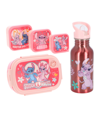 Stitch 5-delige Lunchset - Roze (Verzenddatum 4 nov)