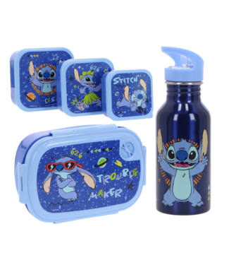 Stitch 5-delige Lunchset - Blauw (Verzenddatum 4 nov)
