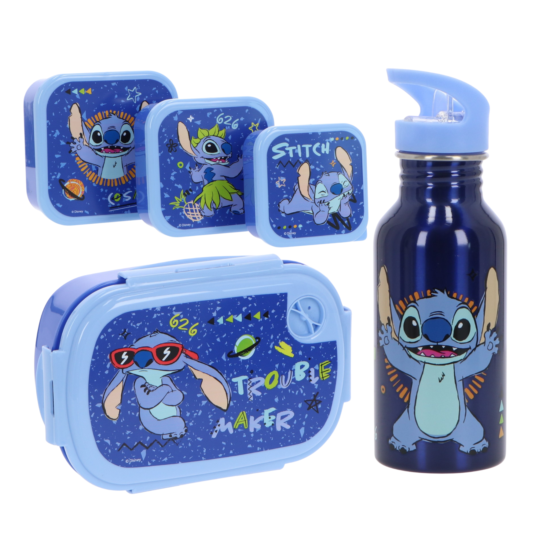 Stitch 5-delige Lunchset - Blauw