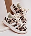 Suede look Stripe sneakers met klittenband - Leopard 2.0