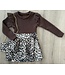 Marron & Leopard Dress (Met tasje)