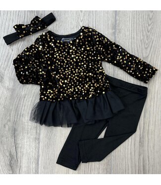 Sparkle Tule Set (3-Delig) - Zwart